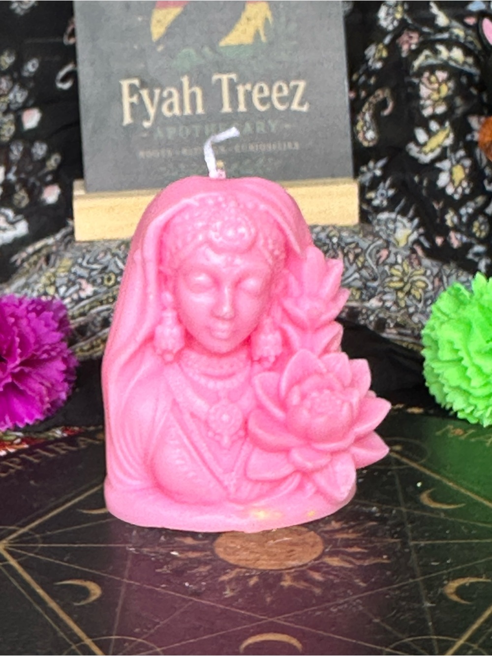 Pink Goddess Candle – Lotus Flower Spiritual Figure Candle